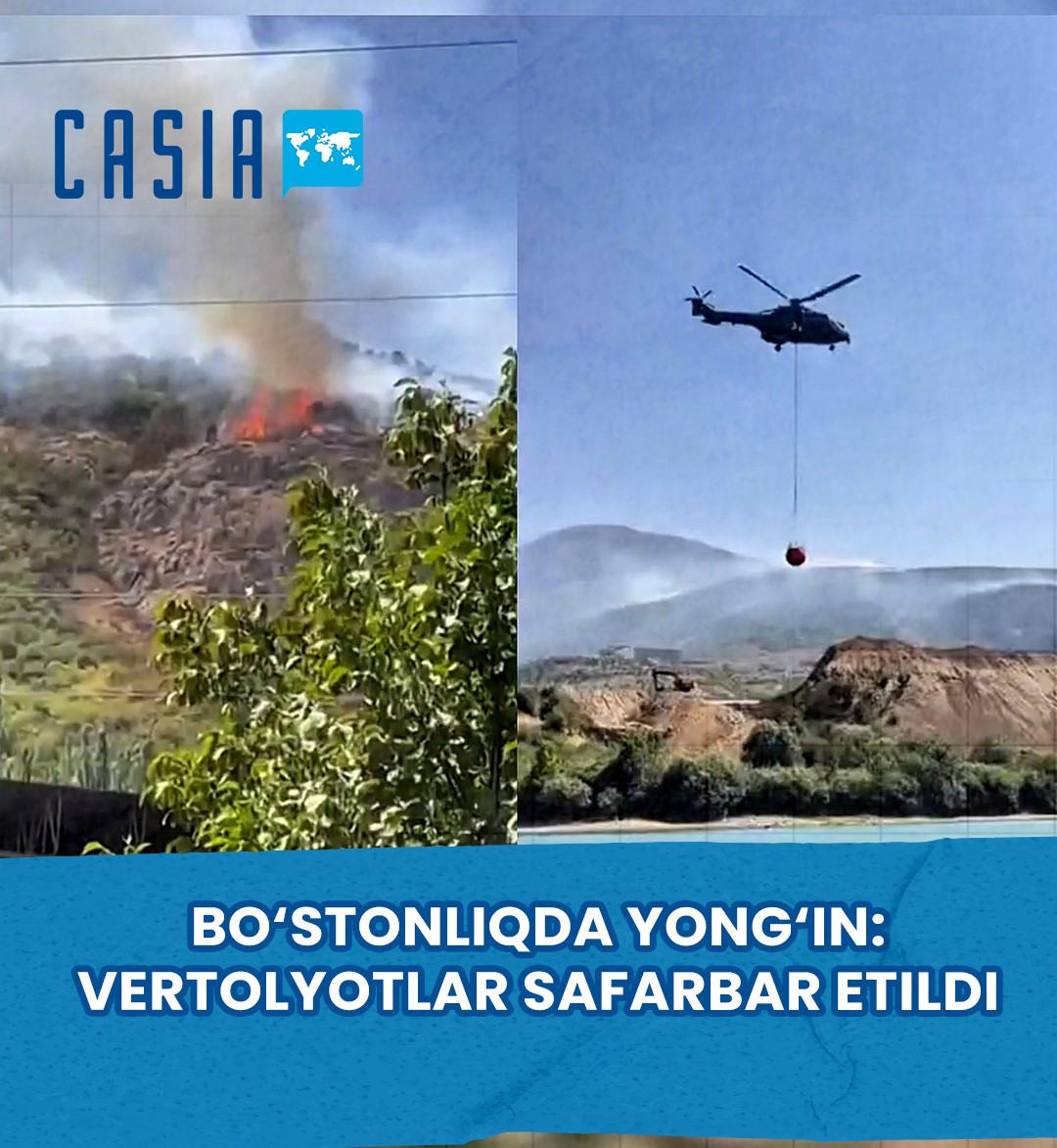 Fire in Bostanlyk: helicopters mobilized
