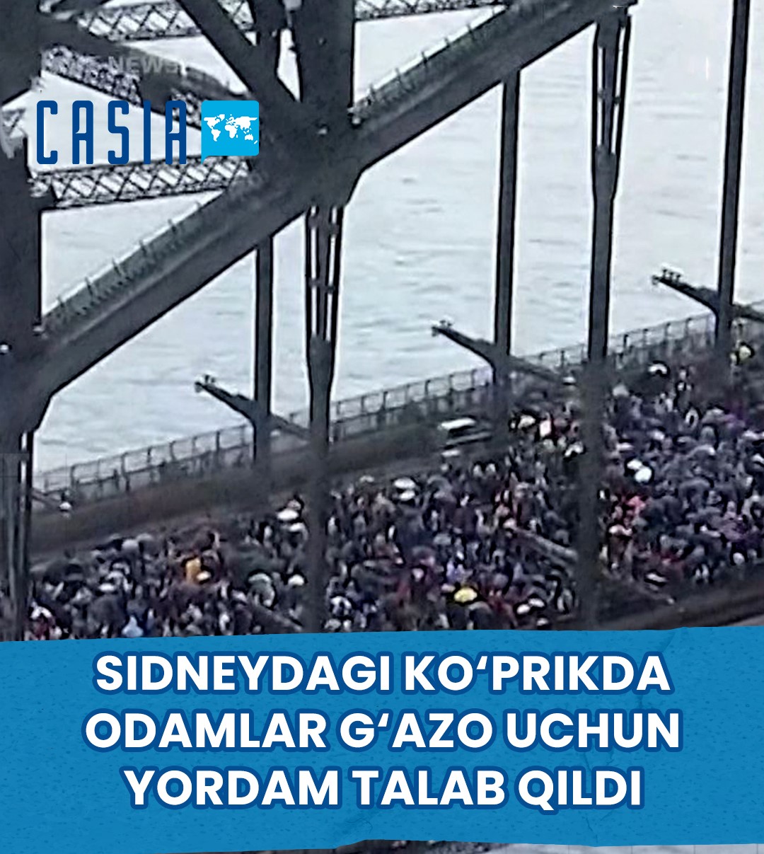 Thousands of people demand aid for Gaza on a bridge in Sydney