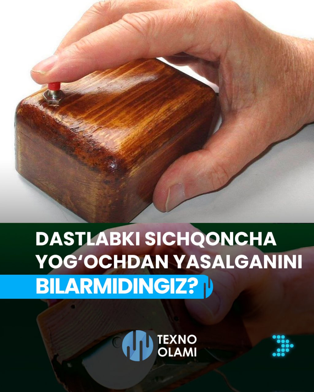 Did you know that the first mouse was made of wood?