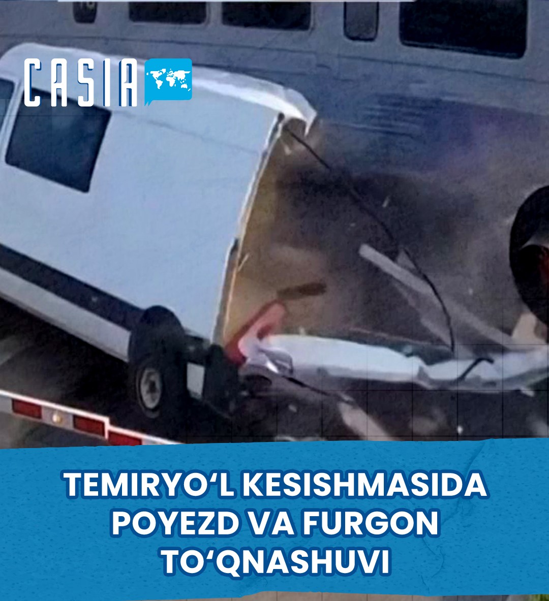 Train and van collide in Poland
