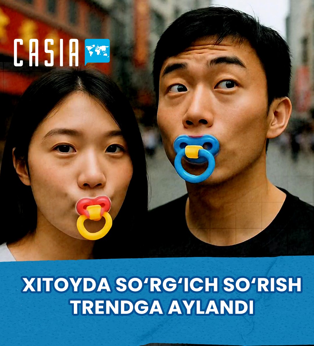 In China, sucking on pacifiers has become a trend among adults