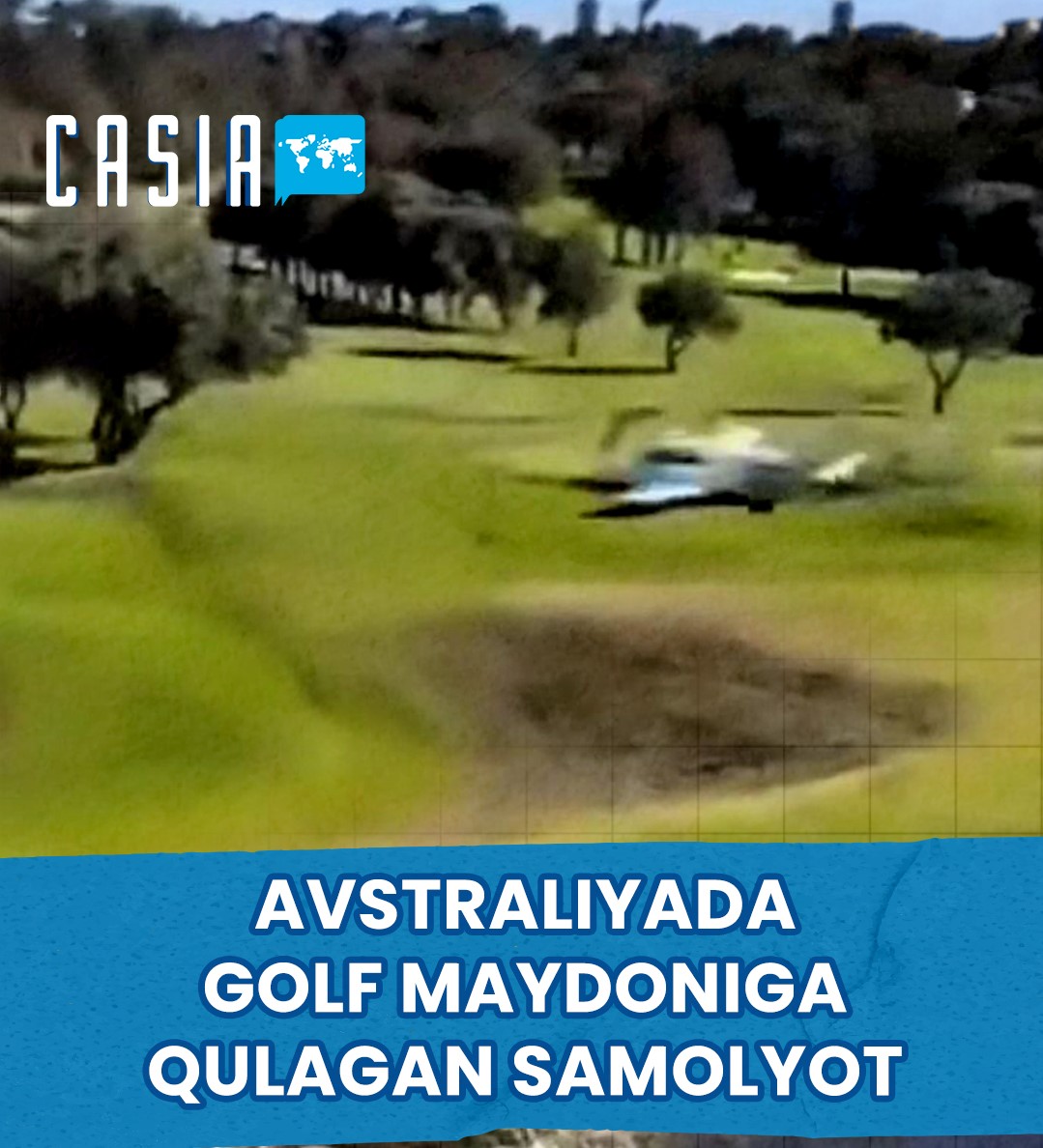 Plane crashes into golf course in Australia