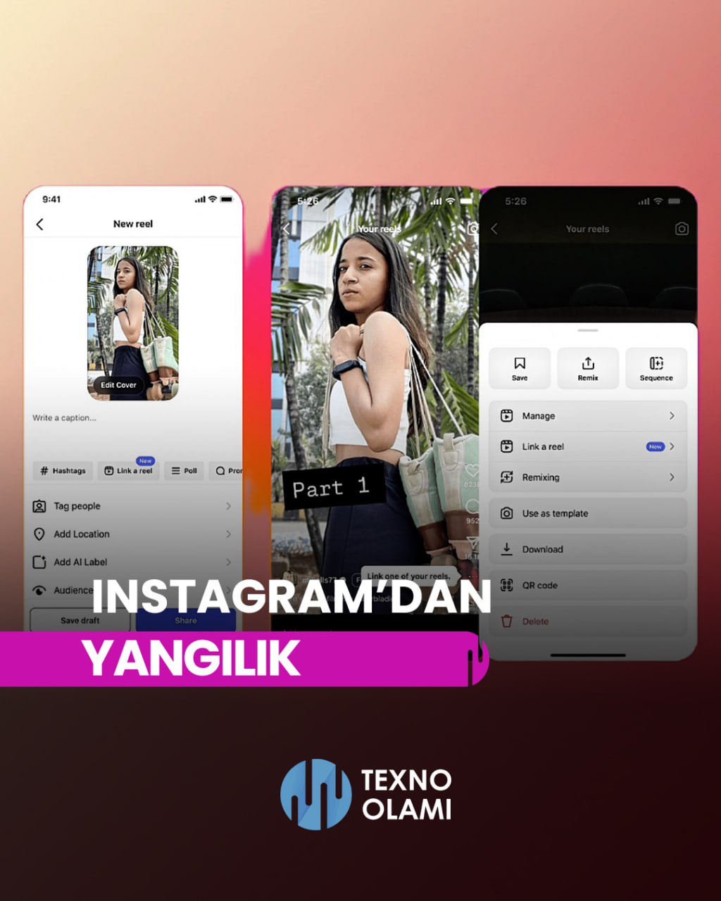 New feature on Instagram: Now you can combine series of videos
