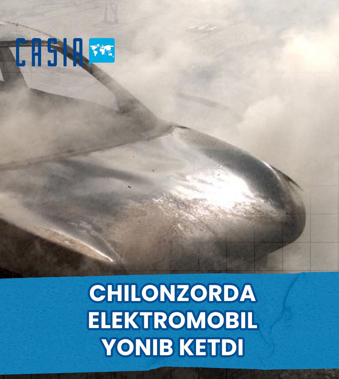 In chilonzor, an electric car caught fire