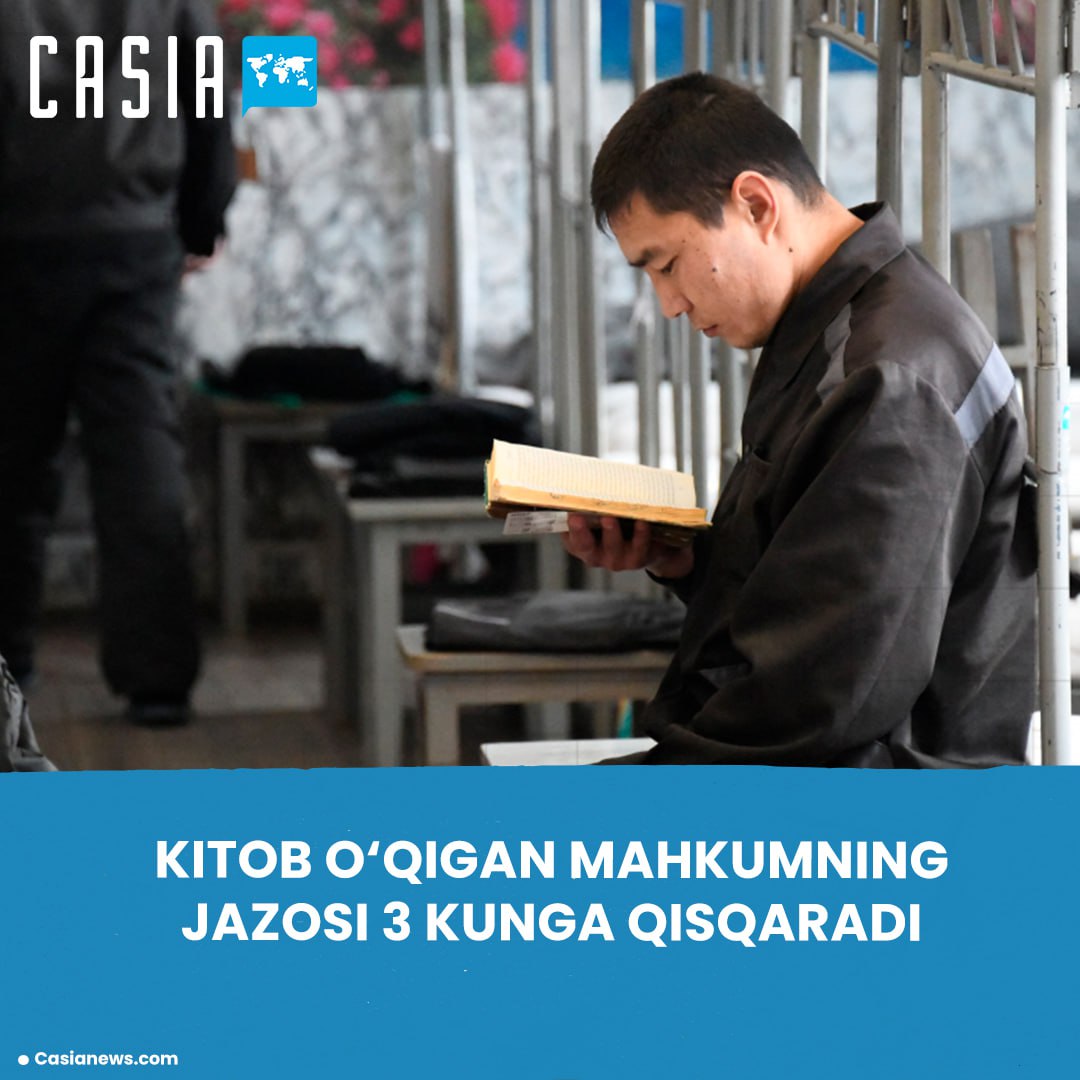 In Uzbekistan, a prisoner who reads a book will have his sentence reduced by 3 days