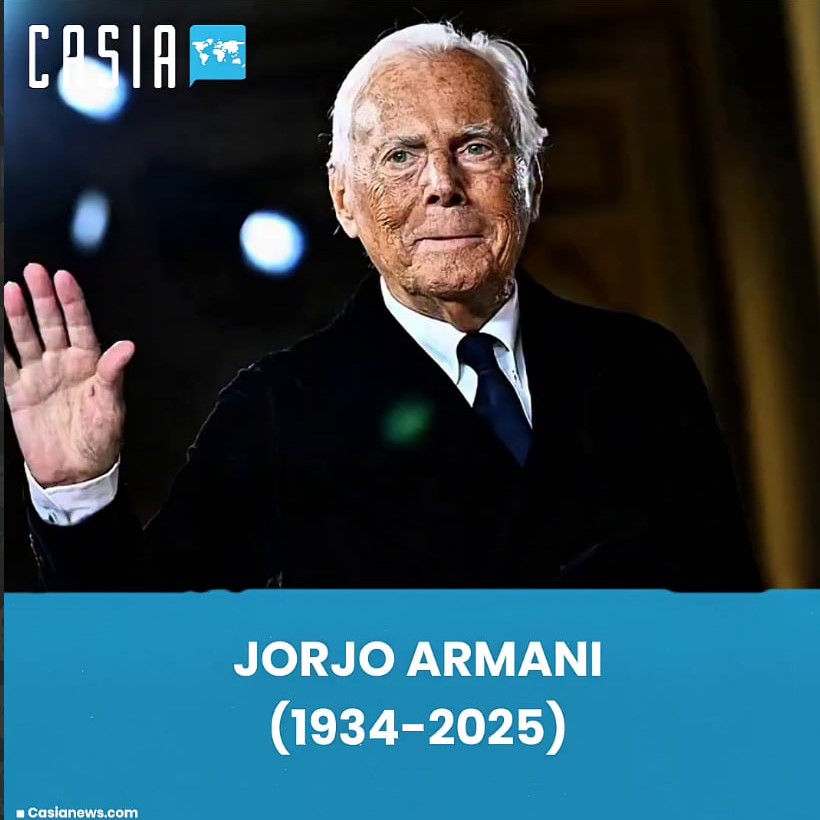 A legend of the fashion world, a symbol of style and elegance, Giorgio Armani died at the age of 91.