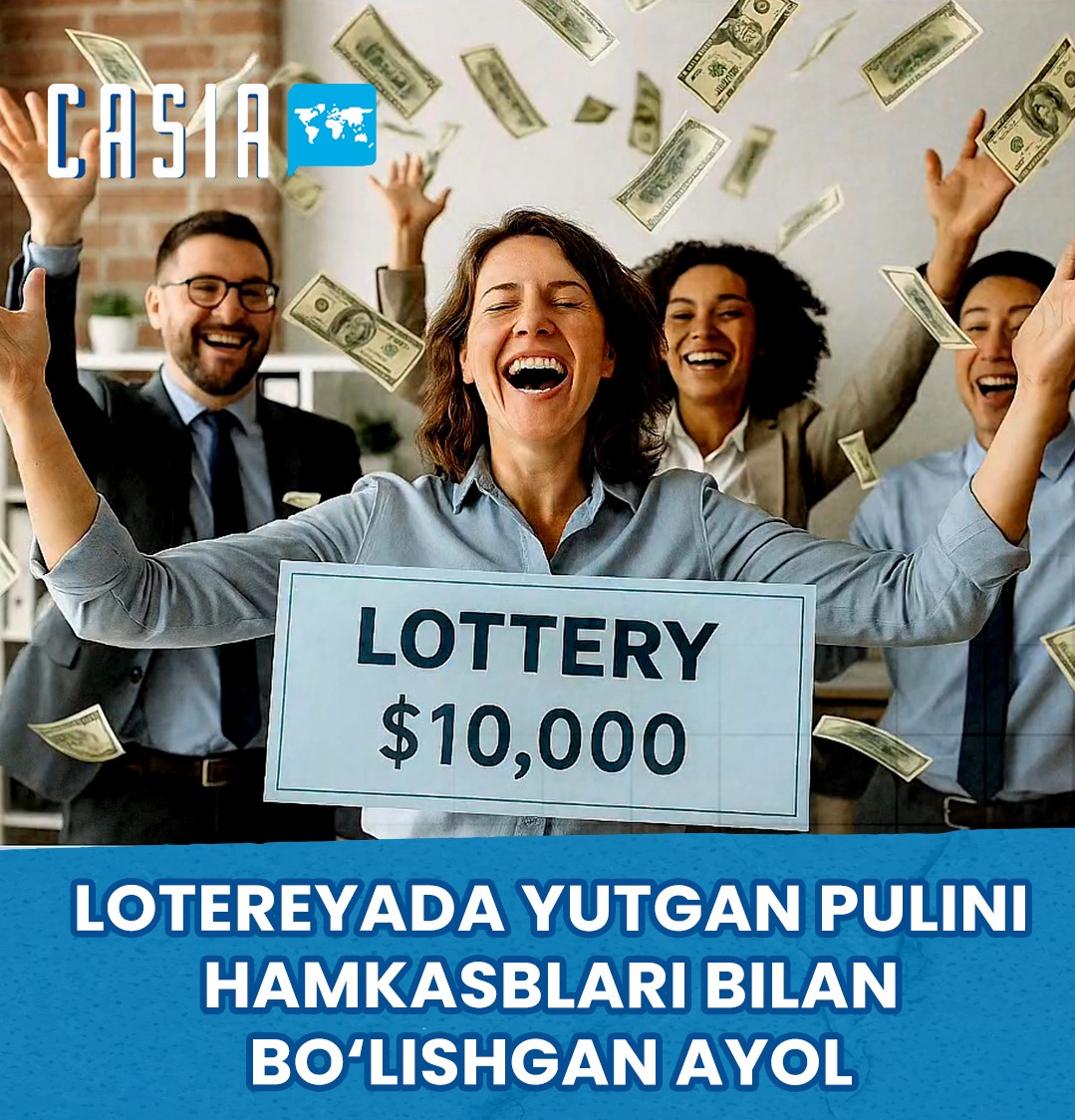 Lottery winner shares money with colleagues