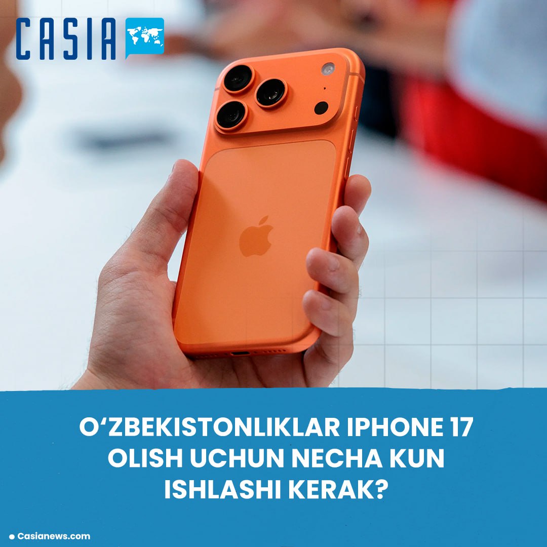 How many days would Uzbeks have to work to buy an iPhone 17?