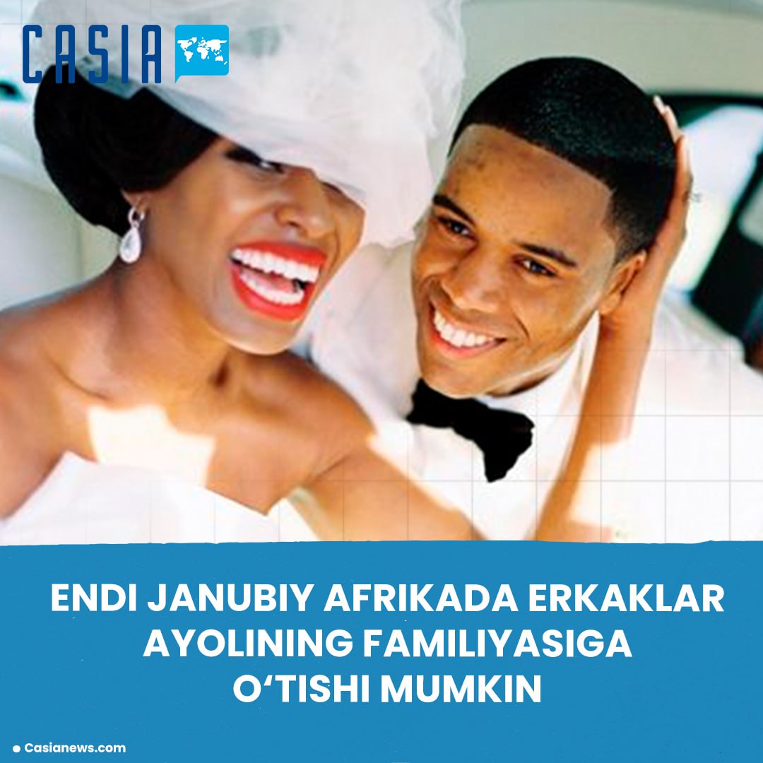 In South Africa, men can take their wife's surname