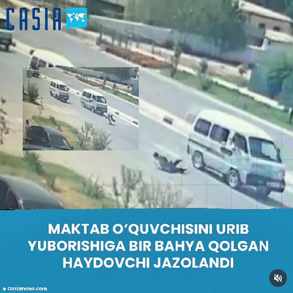Driver who almost hit a schoolboy in Shahrisabz punished