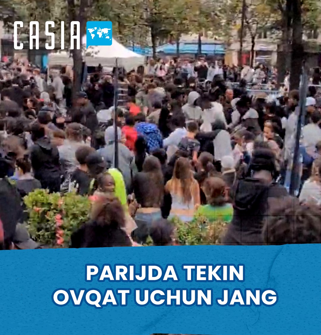 The distribution of free food in Paris caused chaos