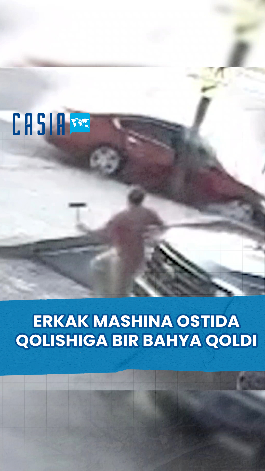 Life-and-death moment at gas station: man narrowly escapes being crushed under car