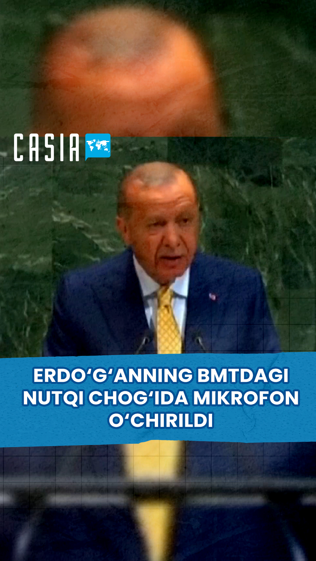 Erdogan’s microphone turned off during UN speech