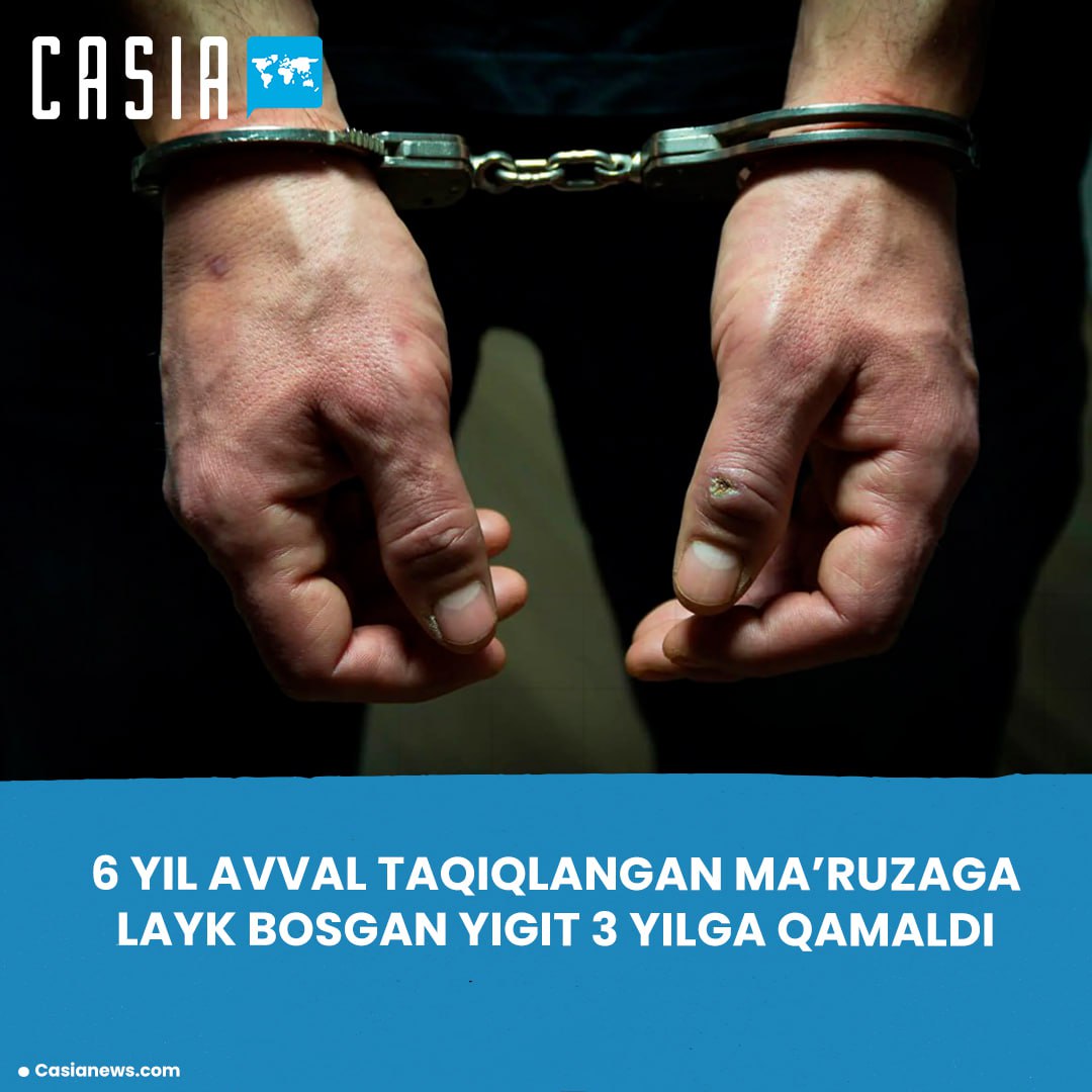 In surkhandarya, a guy who likes a banned lecture in 2019 was sentenced to 3 years