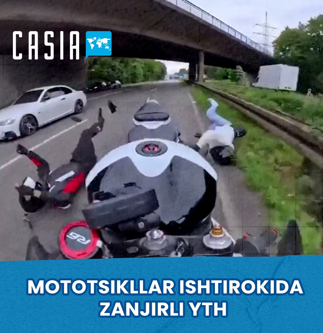 In Germany, a chain YTH with the participation of motorcycles occurred