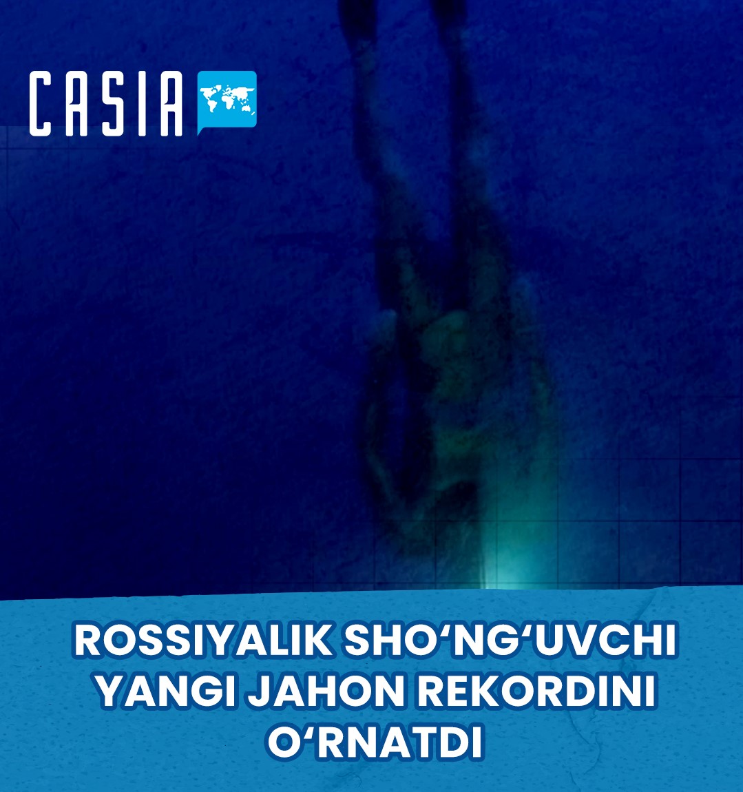 Russian free diver set a new world record