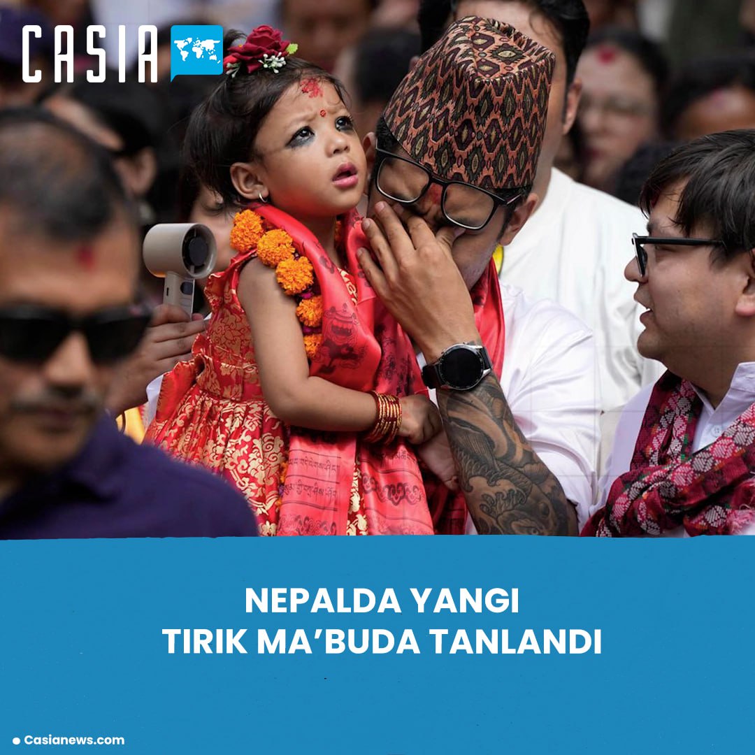In Nepal, a two-year-old girl was chosen as a living goddess