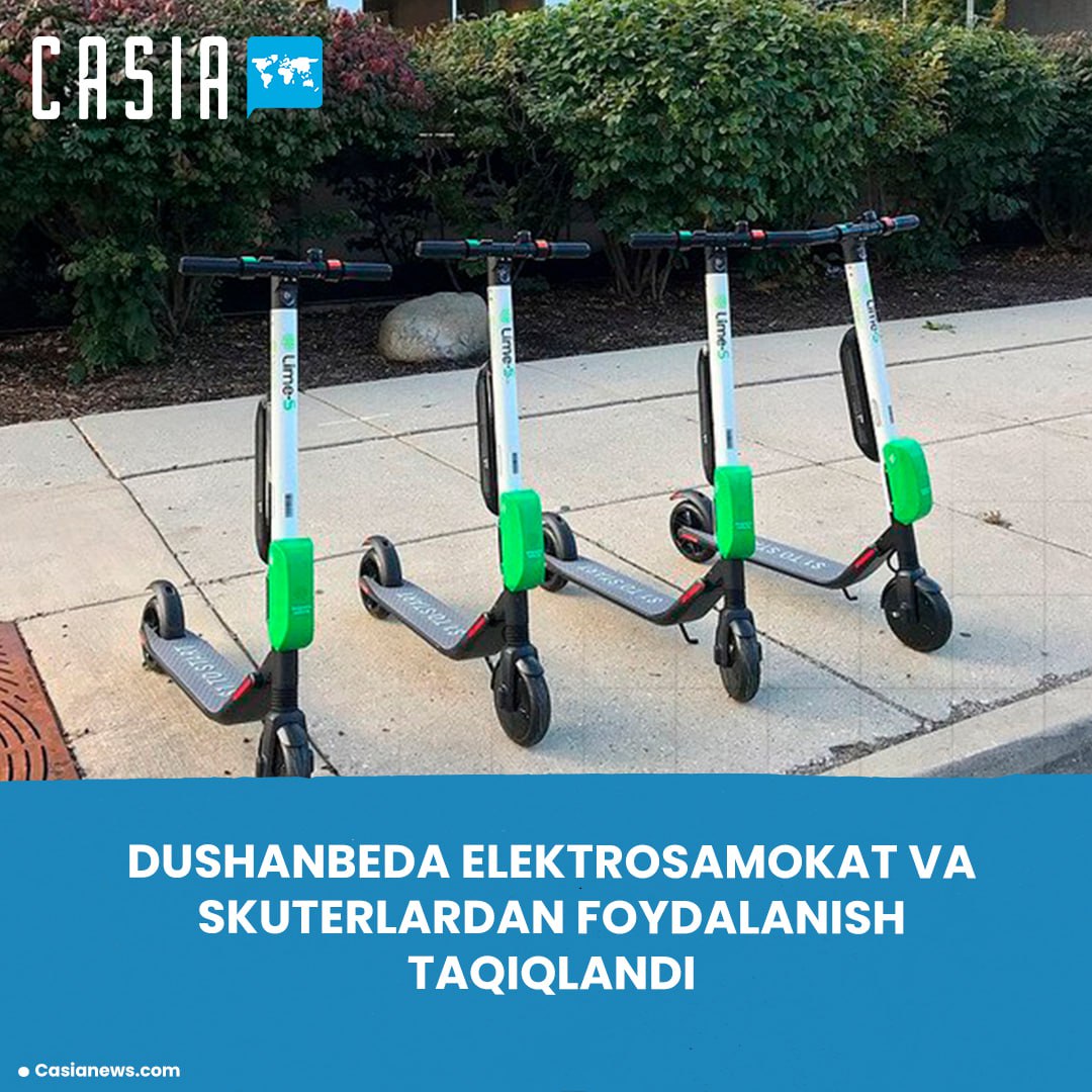 In Dushanbe, the use of electric scooters and mopeds has been banned until 2030
