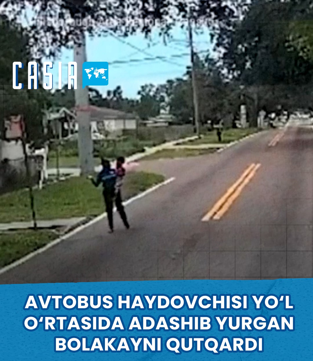 In Florida, a bus driver rescued a child wandering in the middle of the road