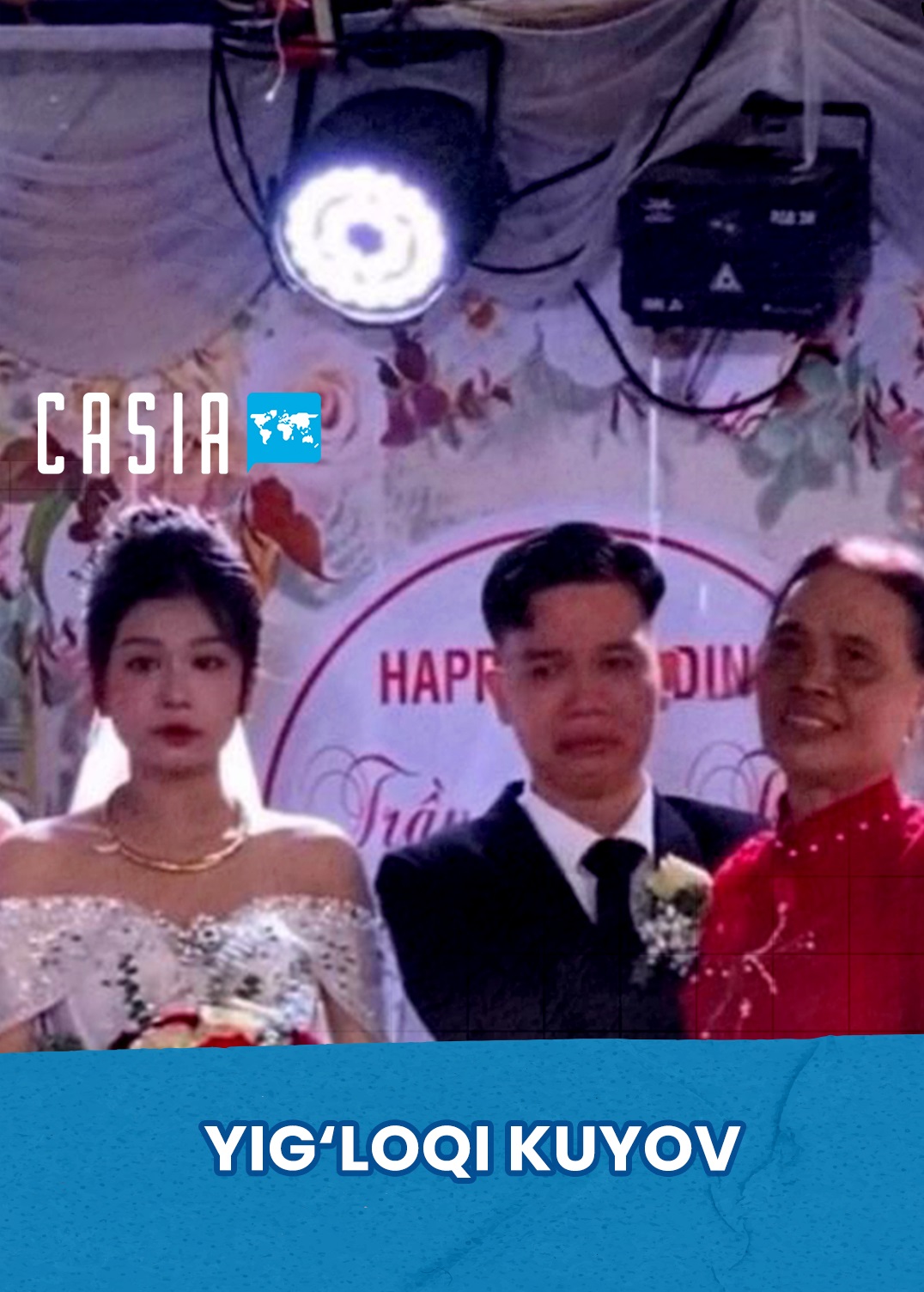 The groom couldn’t hold back his tears at the wedding