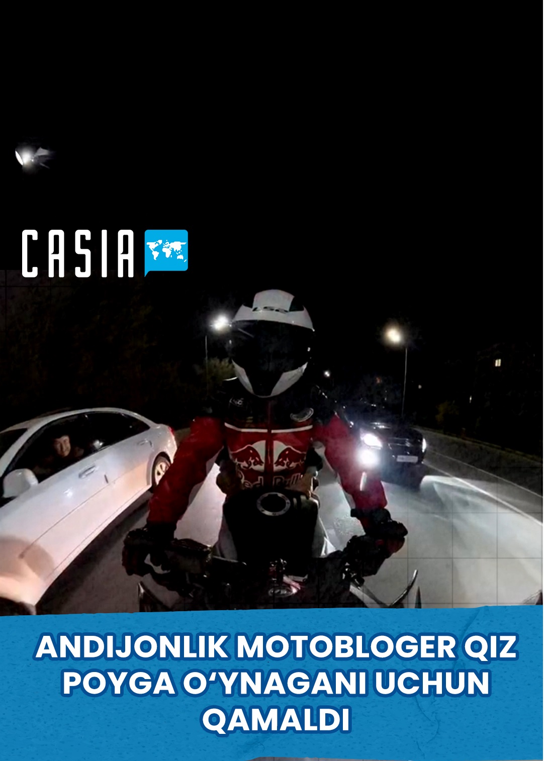 Andijan moto blogger jailed for taking part in a street race
