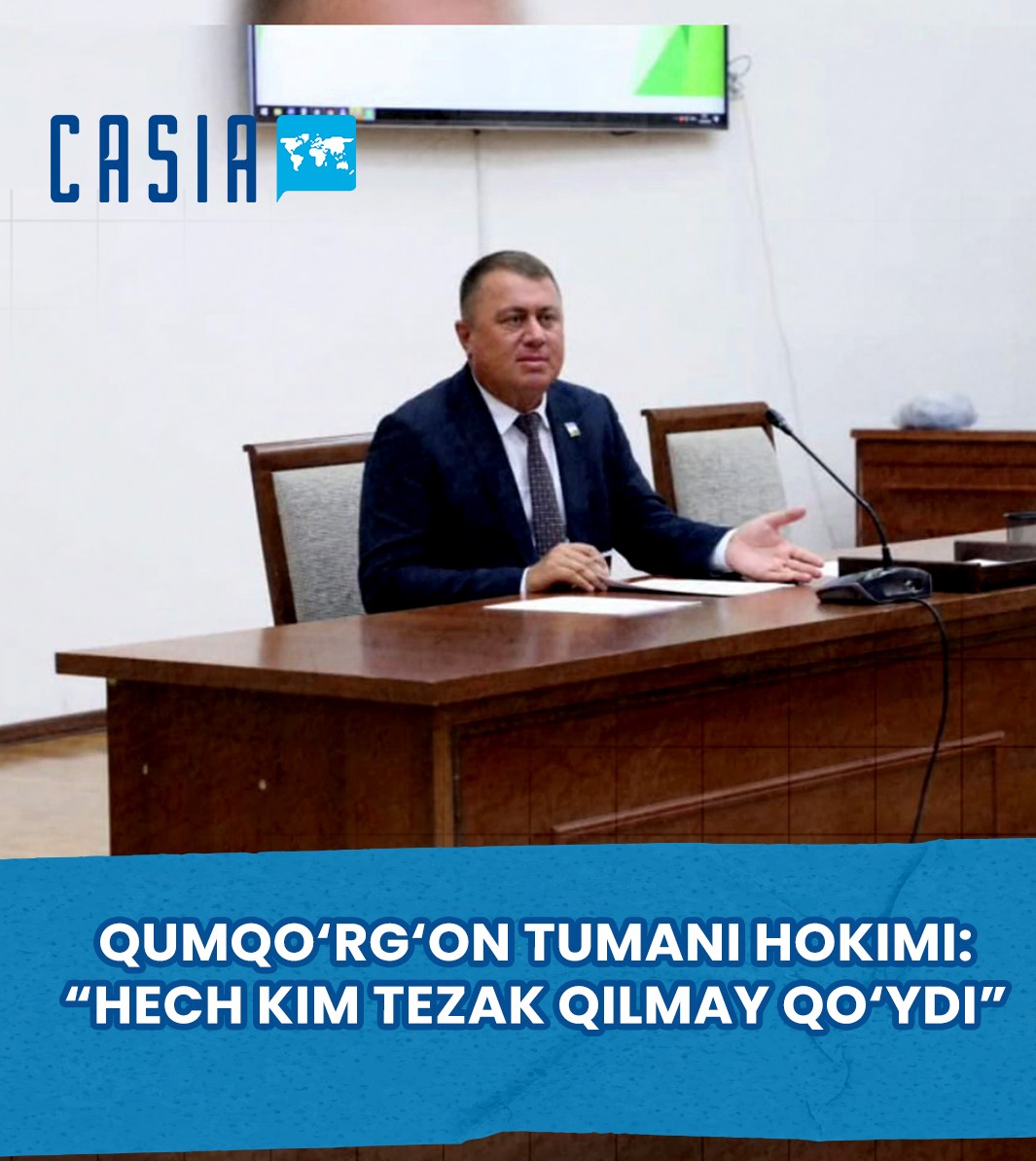 Governor of Qumqo‘rg‘on district: “No one is preparing firewood”