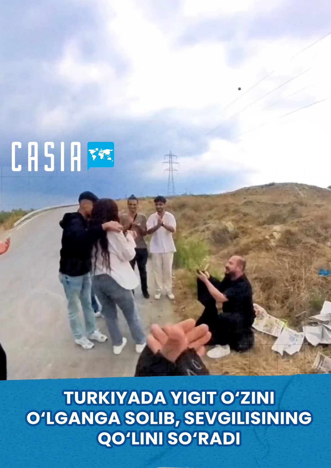 A man in Turkey staged a fake car accident to propose to his girlfriend