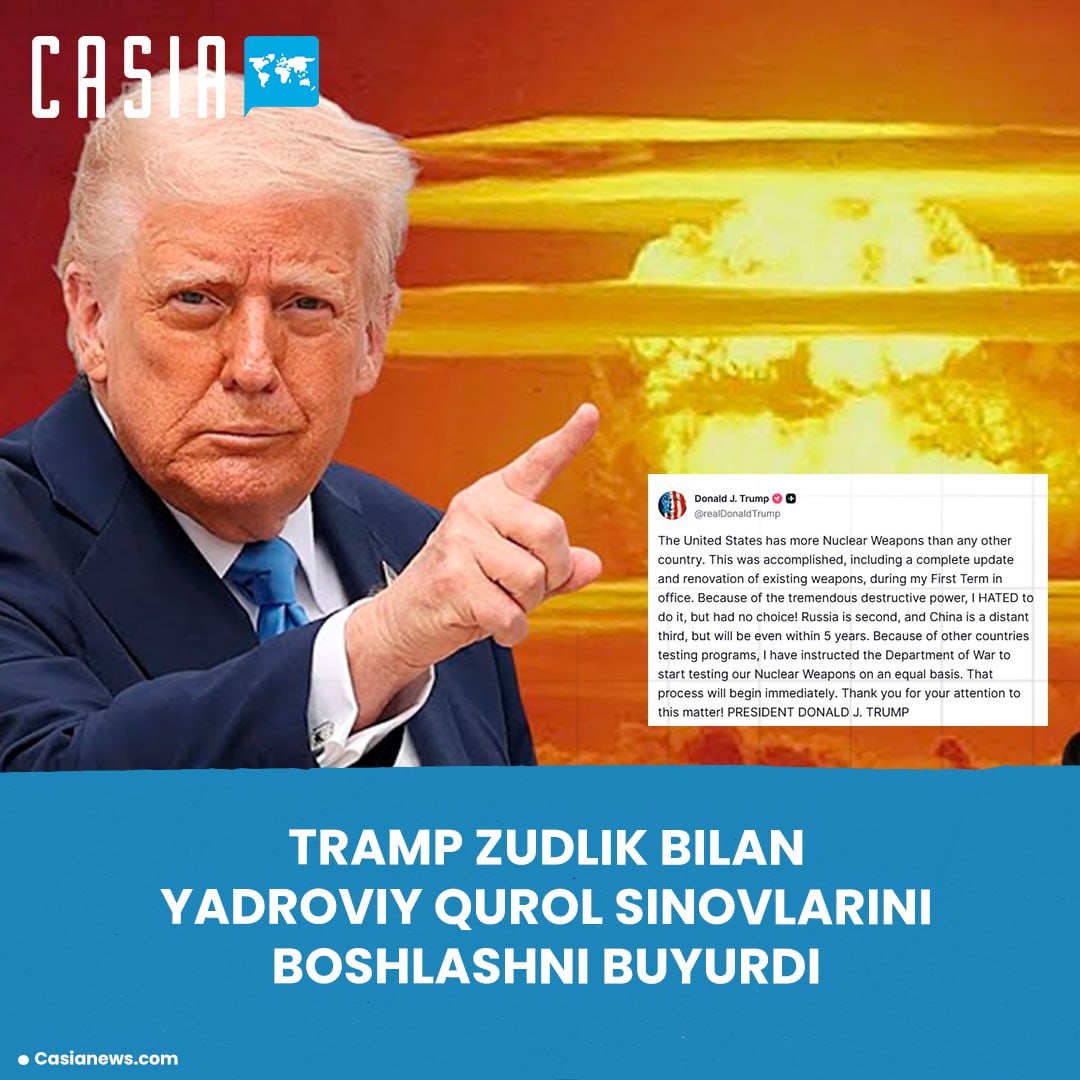 Trump orders nuclear weapons test