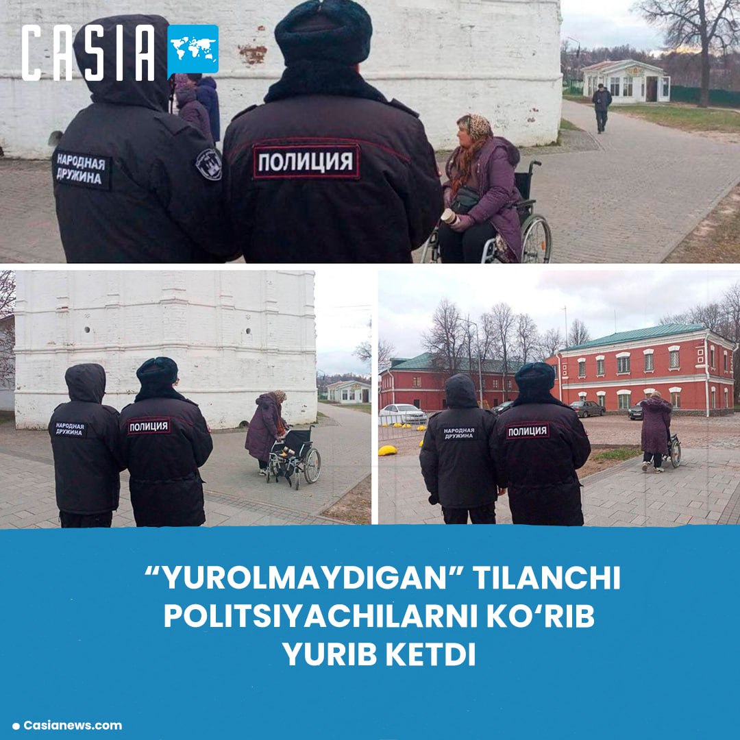 In Moscow, a woman on a wheelchair ran away after seeing police