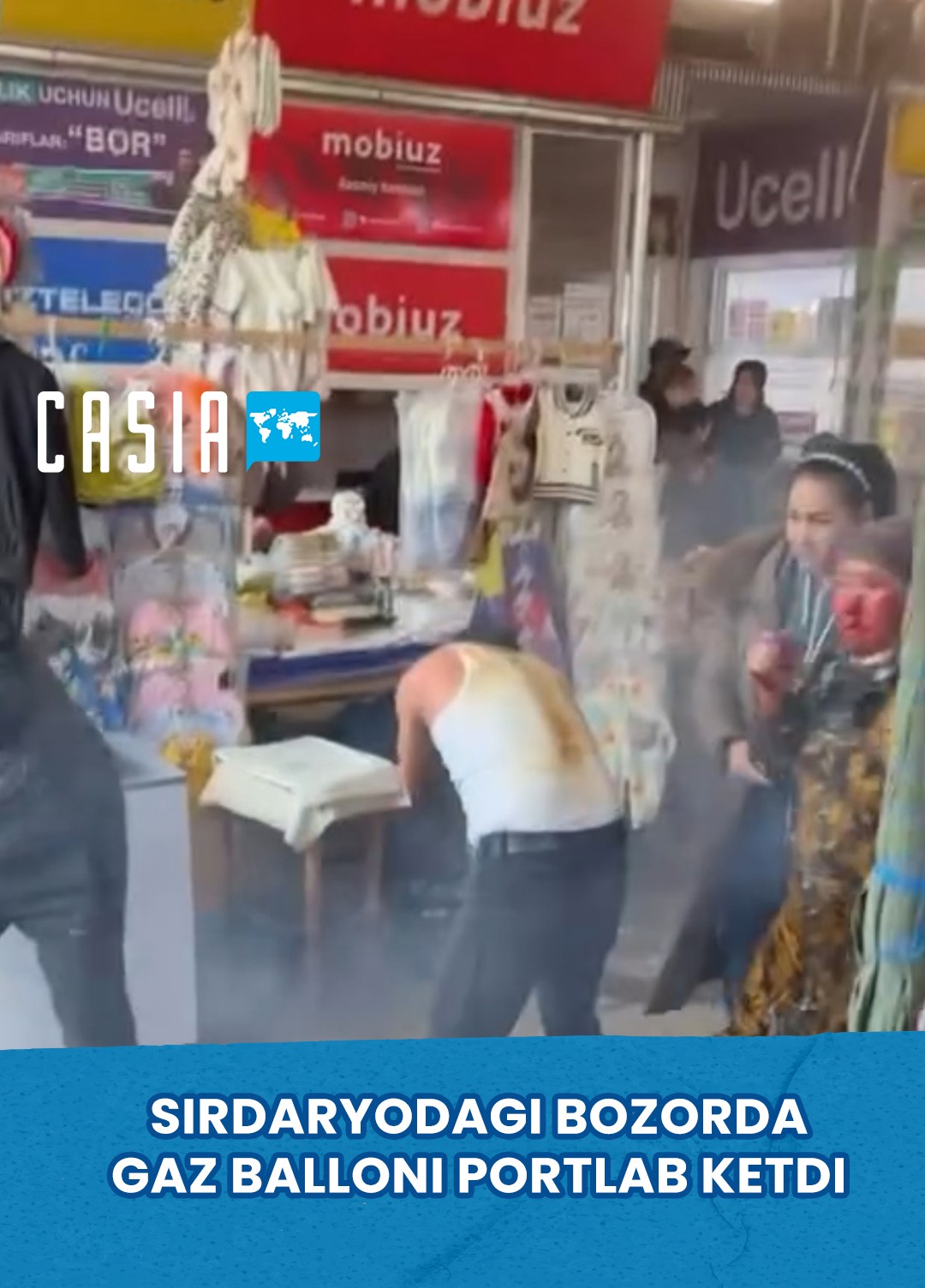 Gas cylinder explodes at a market in Syrdarya