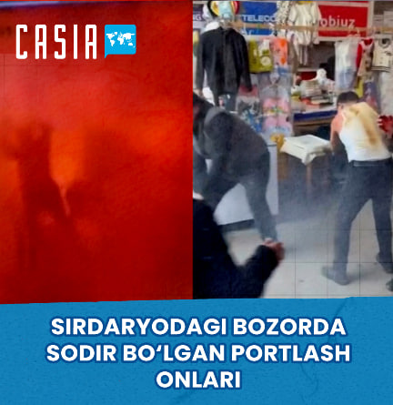 Moments of the explosion in the market kitchen in Gulistan