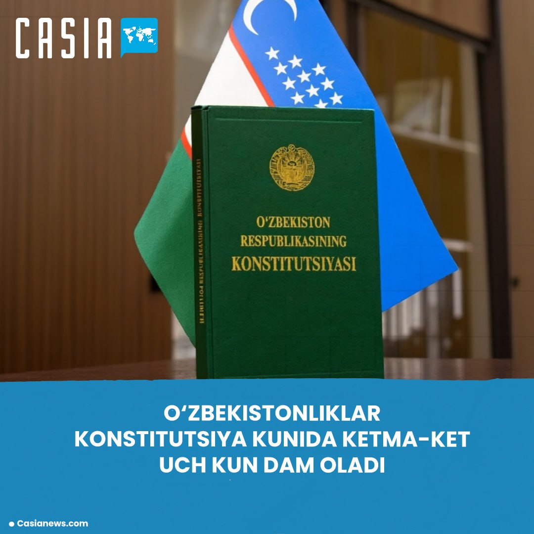 Uzbekistan citizens will have three consecutive days off in honor of Constitution Day.