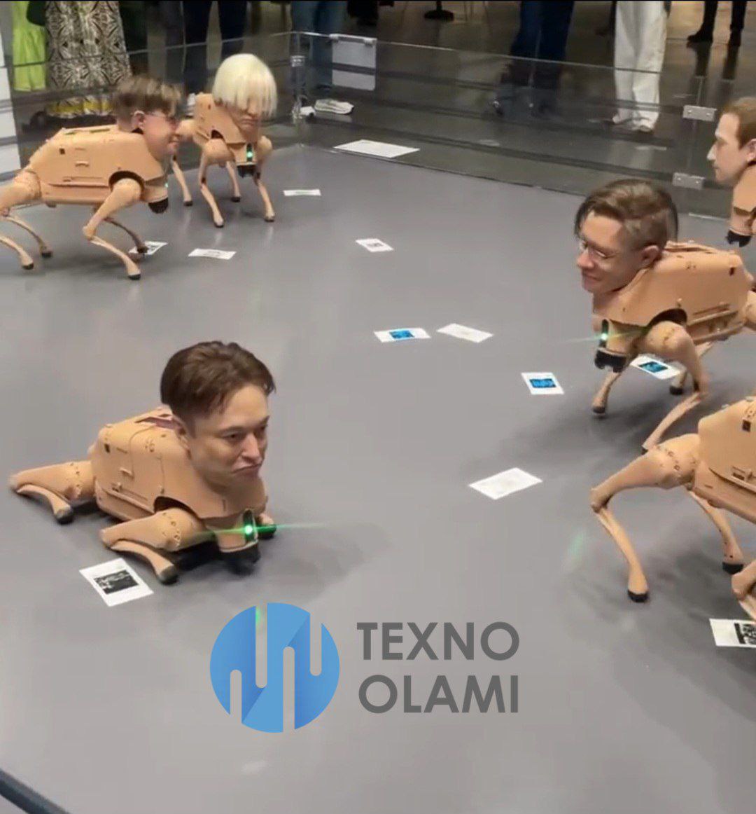 Human-Faced Robot Dogs Exhibition Stuns Visitors at Art Basel Miami Beach!
