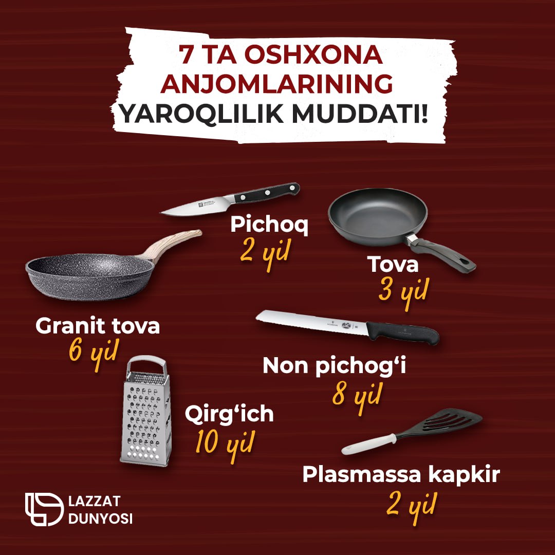 The Expiration Date of 7 Kitchen Utensils