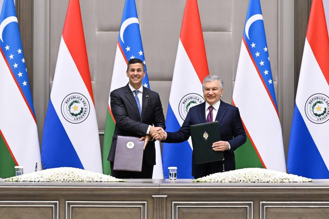President Shavkat Mirziyoyev holds talks with the President of Paraguay