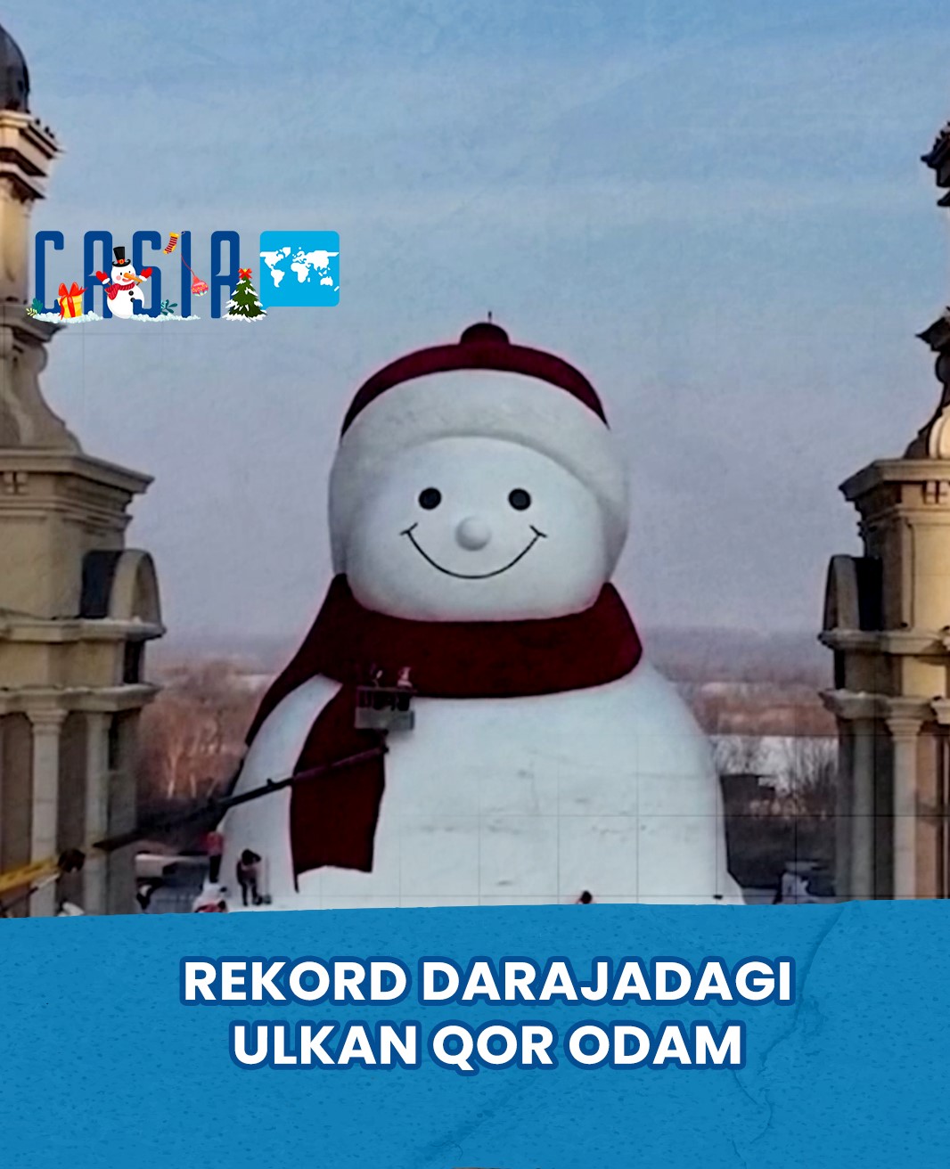 A Record-Breaking Giant Snowman in China!
