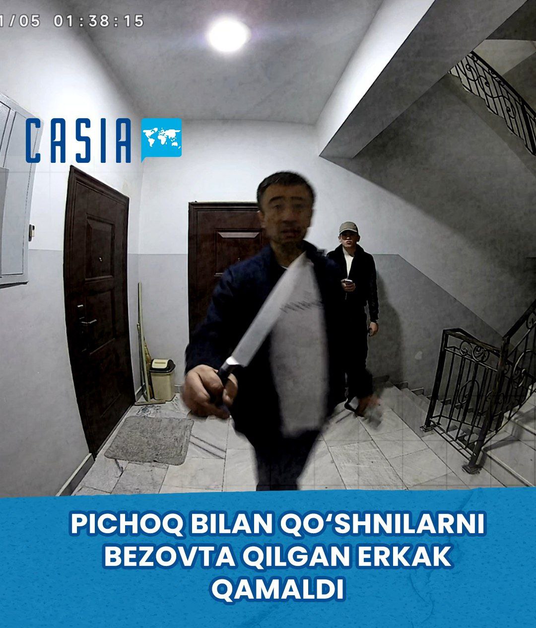 Man arrested for disturbing neighbors with knife in Tashkent