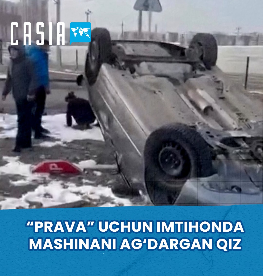 Driving test ends in failure: car overturns
