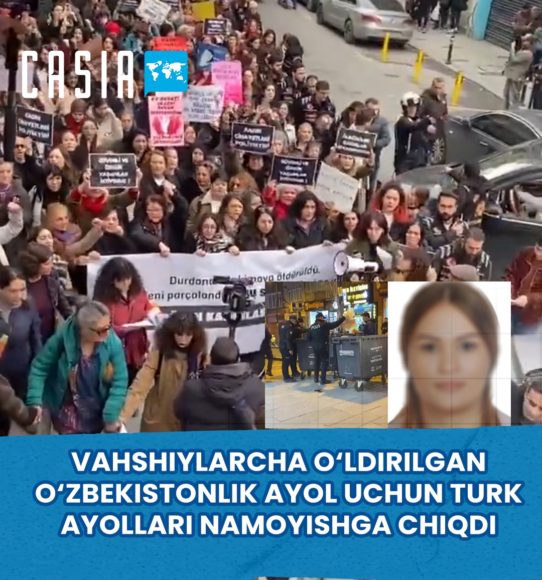Women in Turkey Protest Over Brutal Murder of Uzbek Woman