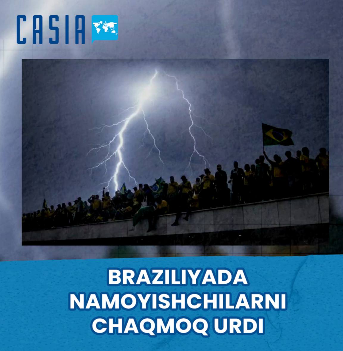 Lightning Strikes Protesters in Brazil