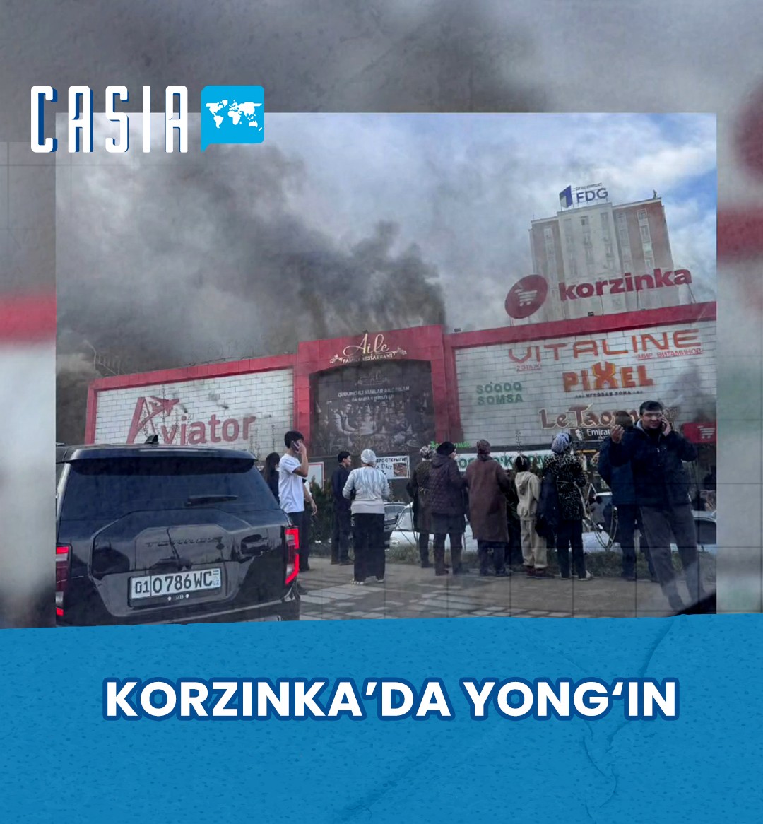 Fire Breaks Out at Aviator Korzinka in Tashkent