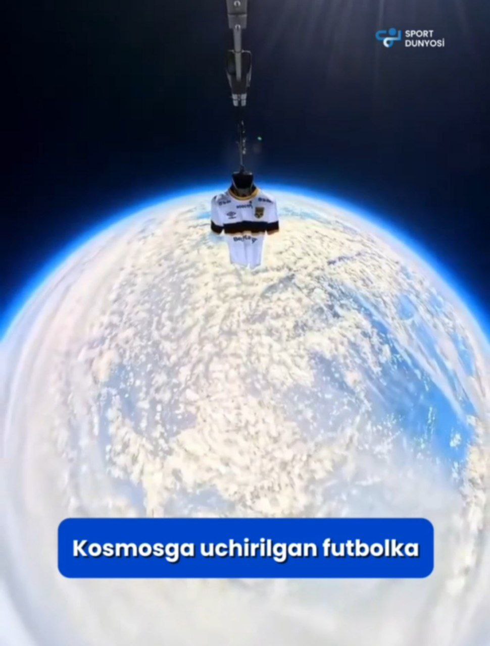 A football jersey sent into space: a symbol of limitless dreams