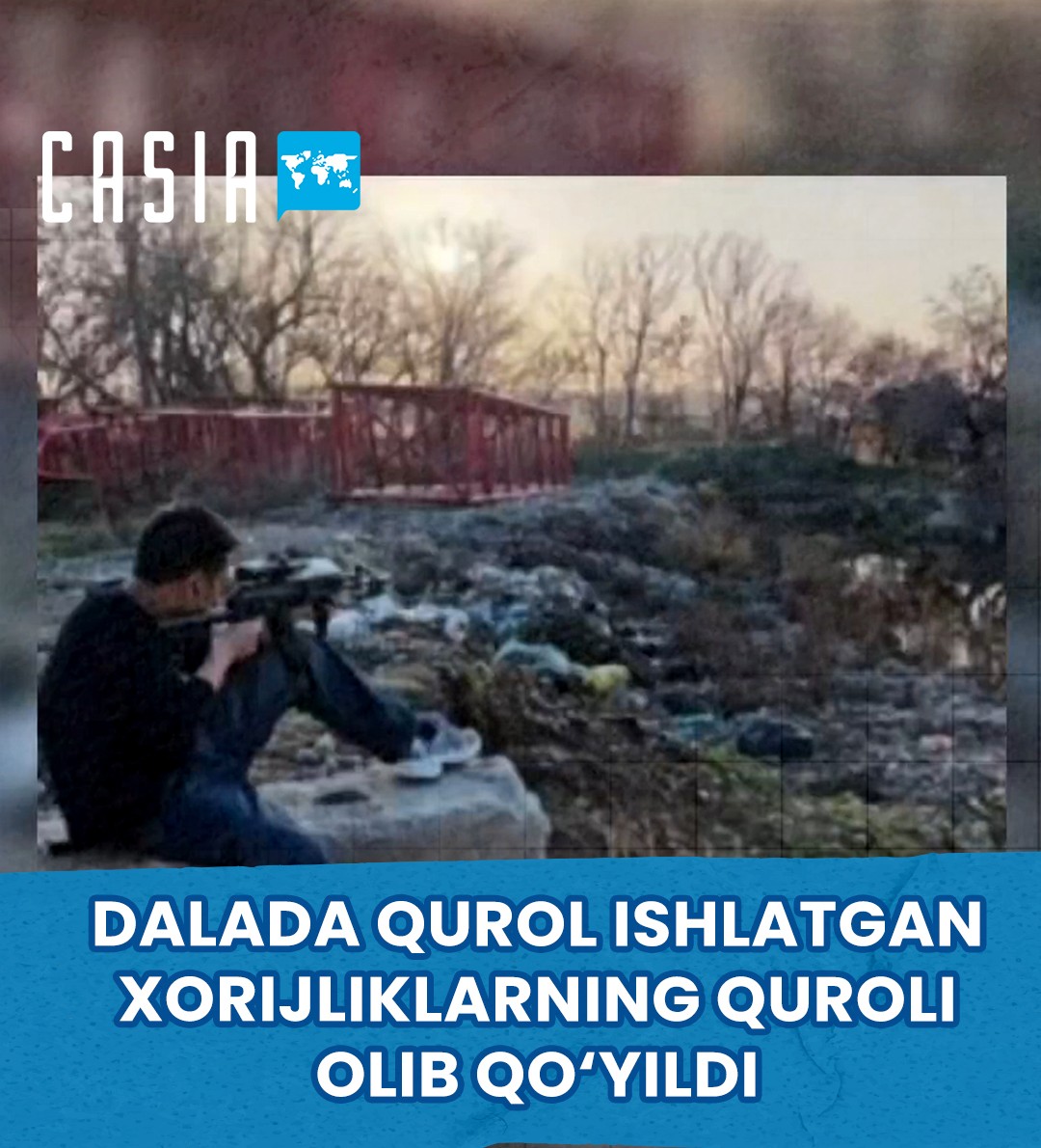 Weapons seized from foreigners who fired guns in a field