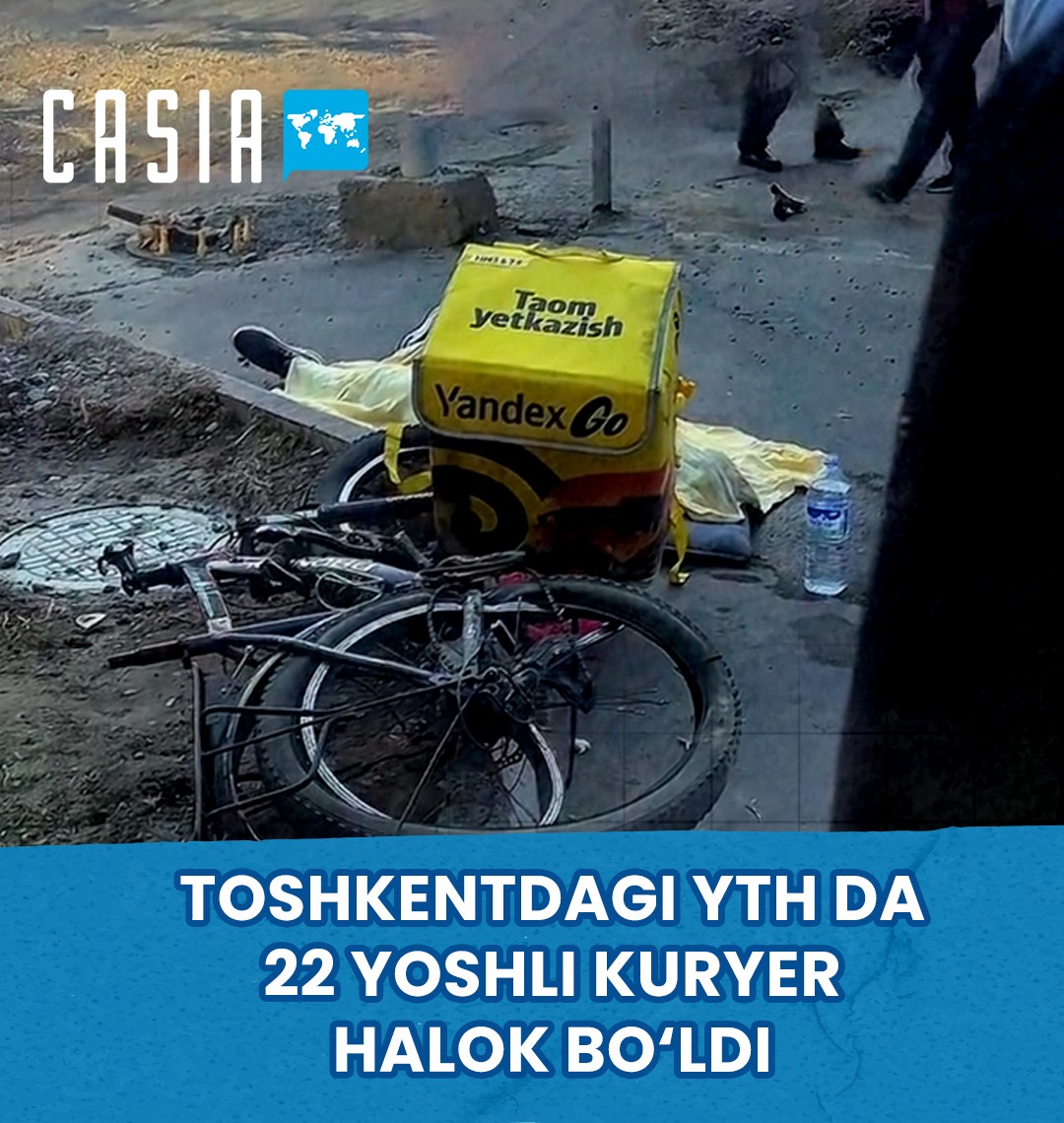 Truck Hits Courier in Tashkent