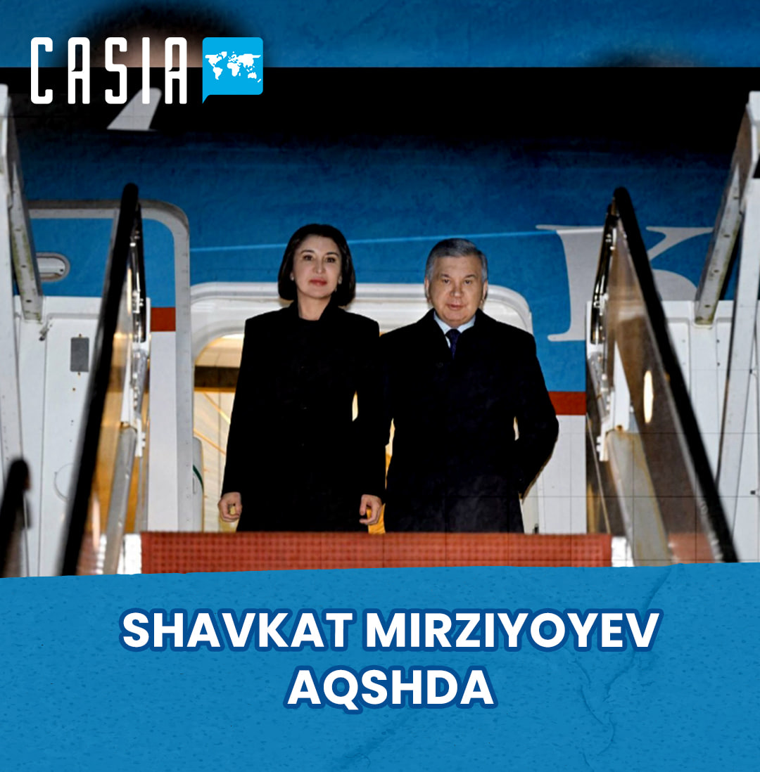 Shavkat Mirziyoyev Arrives in the United States Accompanied by His Wife