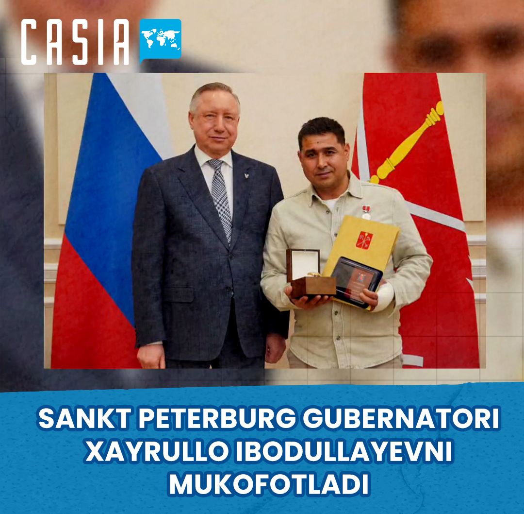 Sankt Peterburg gubernatori Xayrullo Ibodullayevni mukofotladi