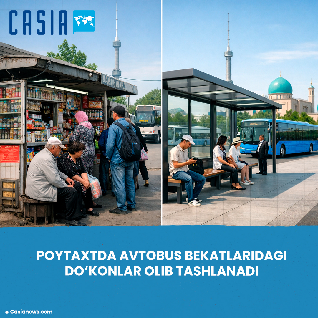 Shops at bus stops to be removed in Tashkent