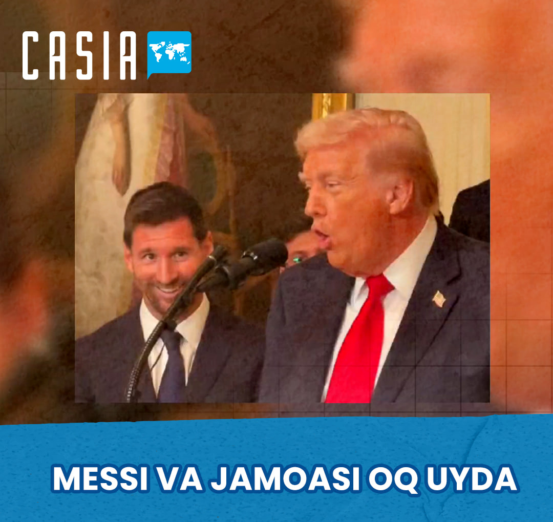 Messi and his team at the White House