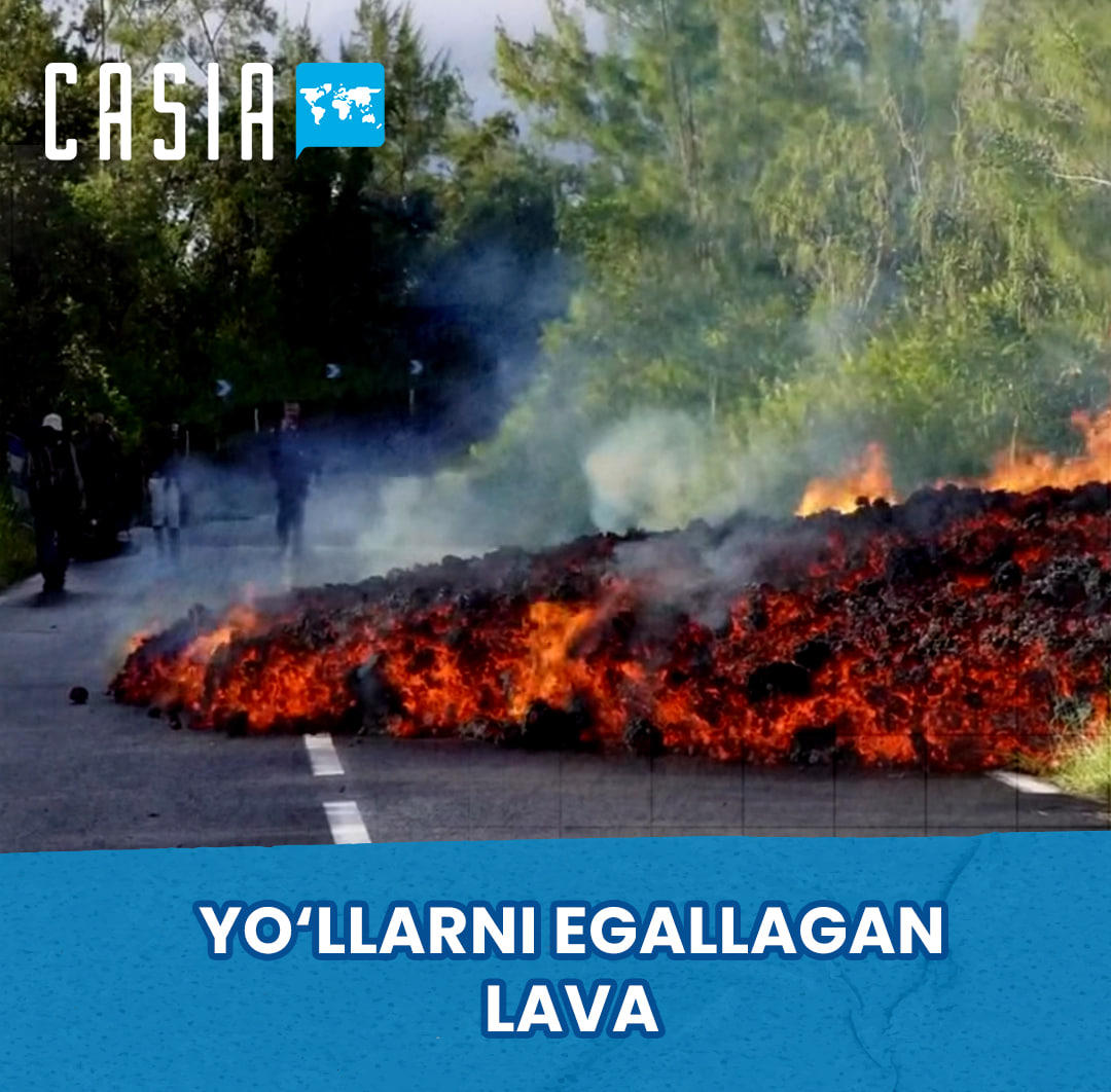 Lava covers roads