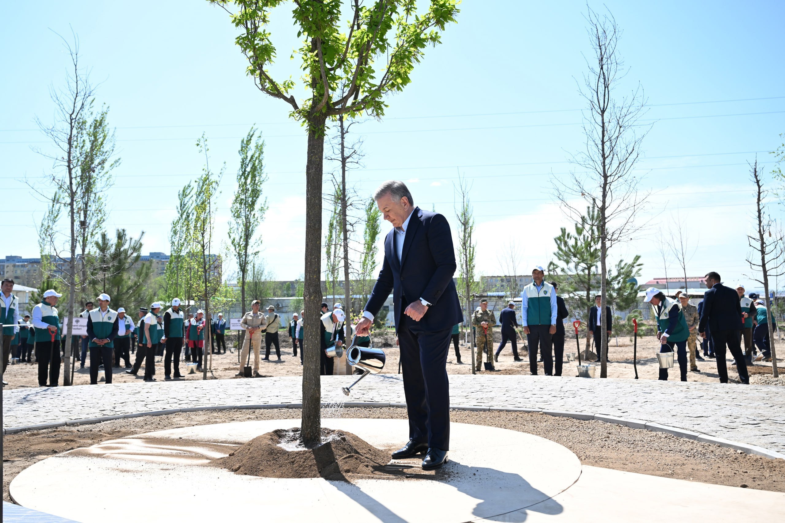 President launches National Dendrological Park, plants saplings